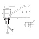 Смеситель для мойки одноручный Коттедж/Н, длинный излив, гайка СЛ-ОД-Н21 Славен - фото