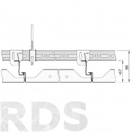 Потолочная панель Metal Plain R-H 200 с перфорацией, с флисом - фото 2