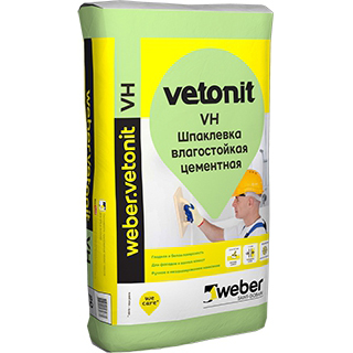 Шпаклевка финишная белая влагостойкая Vetonit VH